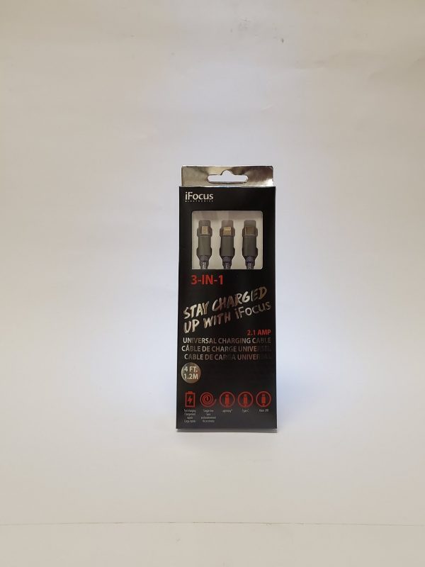 Charge USB Cable for iPhone and Android 4ft Grey