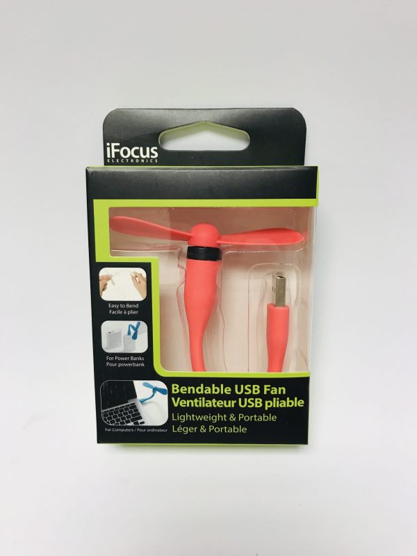 Bendable USB Fan - Pink