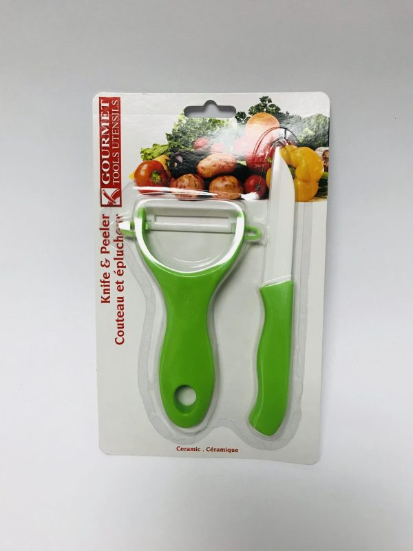 Knife and Peeler - Green