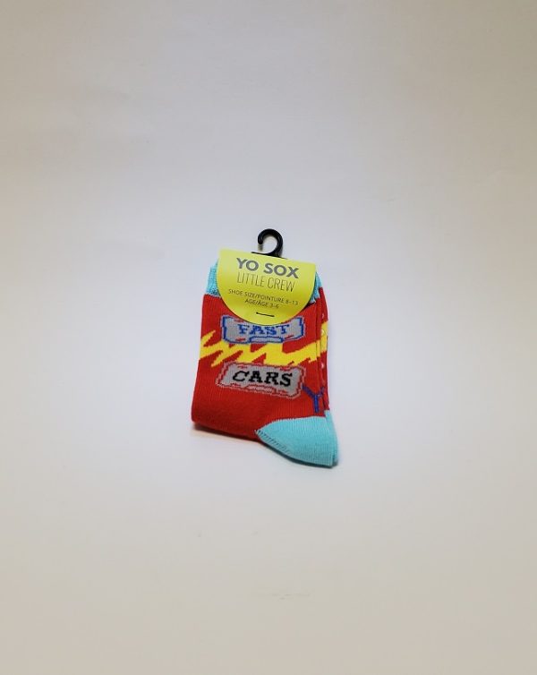 Yo Sox  Shoe Size 8-13 Age 3-6  - Cars Socks