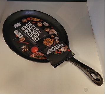 Fajita Skillet Seasoned Cast Iron Victoria Brand - 9.5 x 79.5 x 7