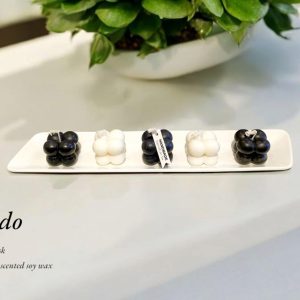 Tuxedo - Scented Candle Set with Tray